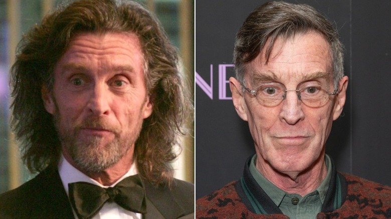 A composite image of John Glover on 'Smallville' and at a movie premiere in 2019