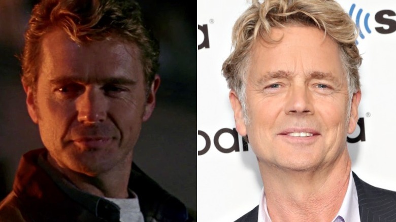 A composite image of John Schneider on 'Smallville' and at SiriusXM Studios in 2019