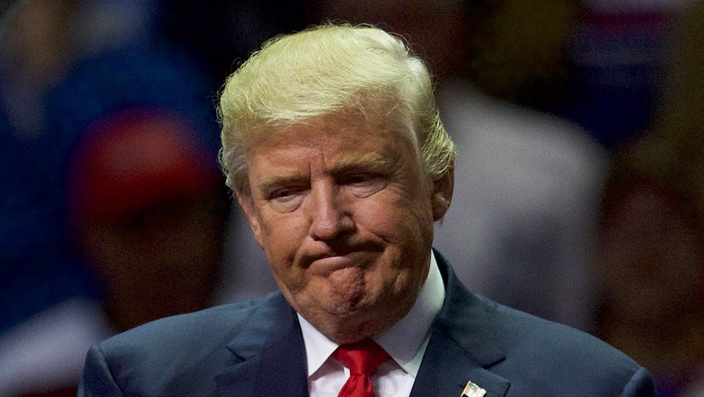 Trump frowning