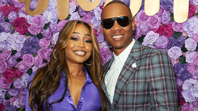 Shamari DeVoe on the red carpet with her husband