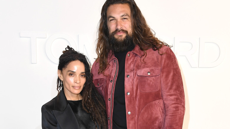 Lisa Bonet and Jason Mamoa attending a Tom Ford event