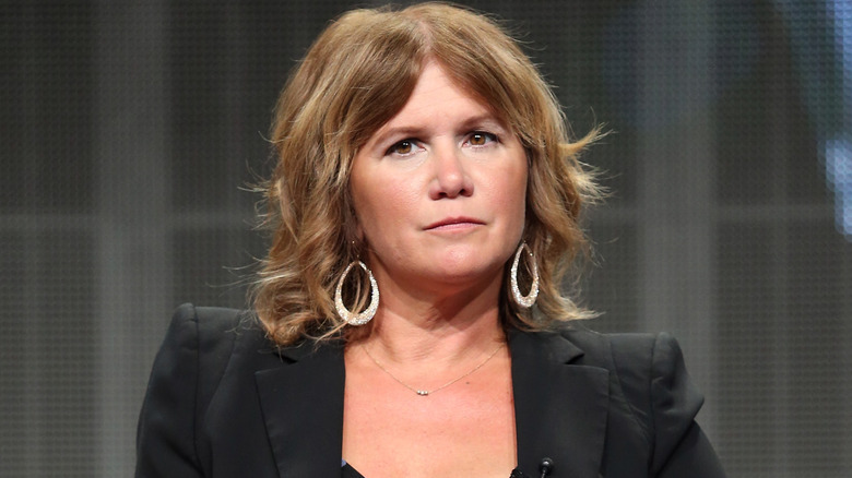 Tracey Gold speaks on a panel