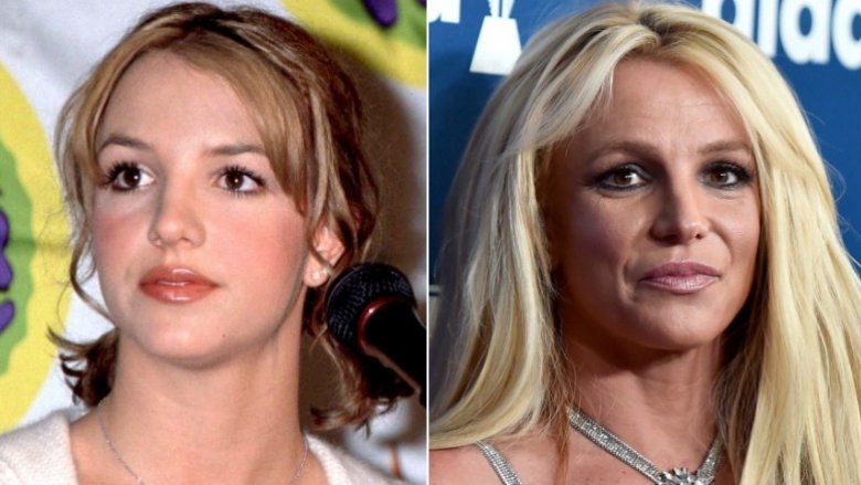 Britney Spears before and after nose job and fillers