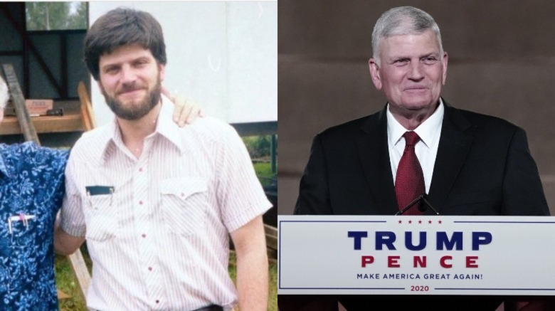 Franklin Graham in 1975 and 2020