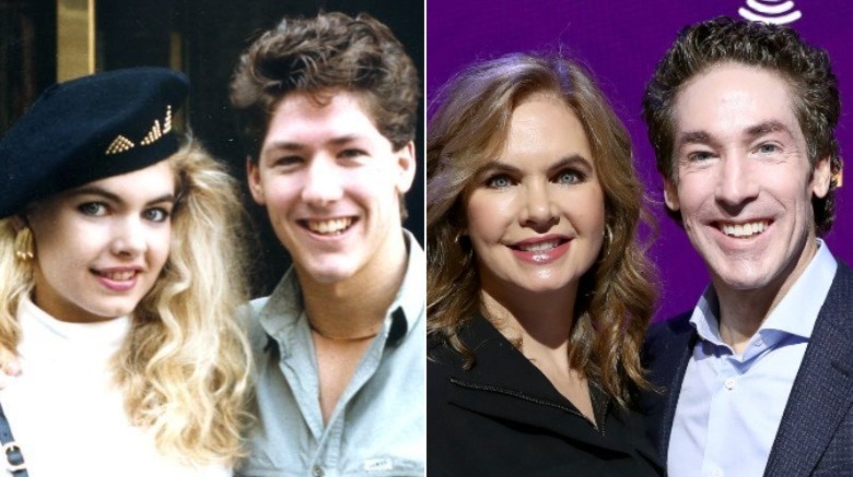 Joel and Victoria Osteen in the 1980s and in the 2010s