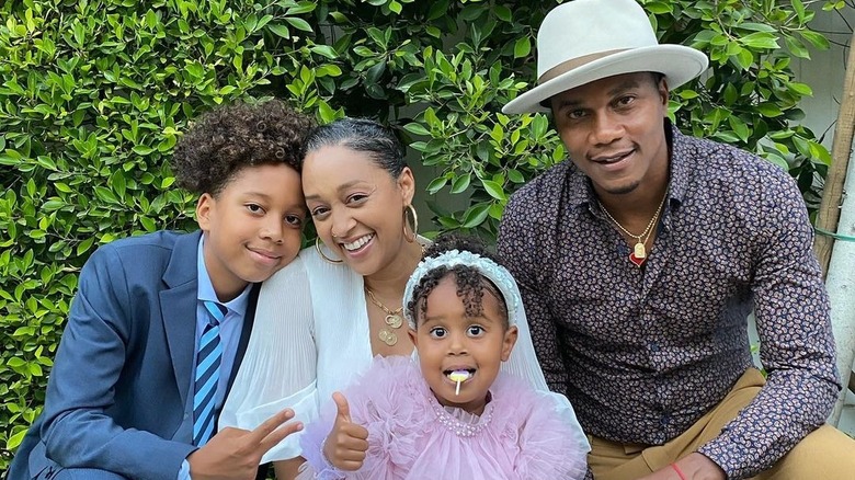 Tia Mowry and Cory Hardrict with kids