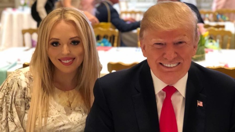 Tiffany Trump and Donald Trump smiling