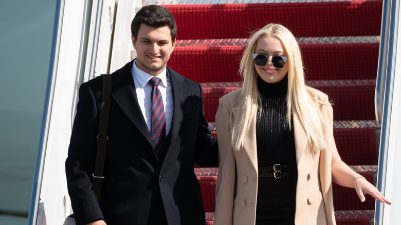 Michael Boulos and Tiffany Trump smiling