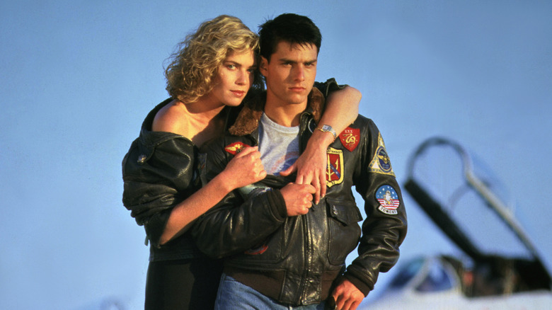 Tom Cruise and Kelly McGillis in Top Gun