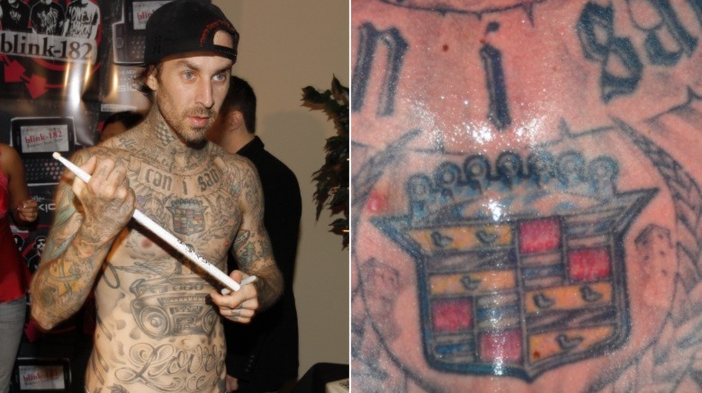 Travis Barker's Cadillac tattoos