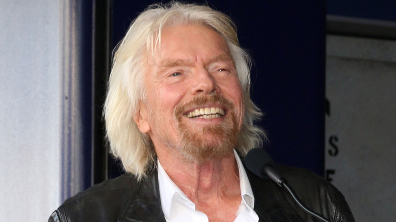 Richard Branson speaking in 2018