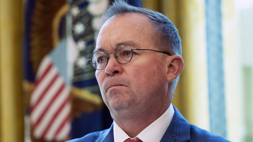 Mick Mulvaney looking stern 