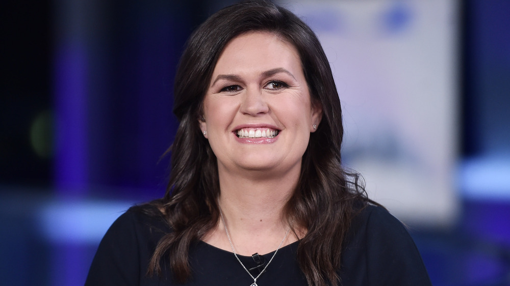 Former press secretary Sarah Huckabee Sanders smiling 