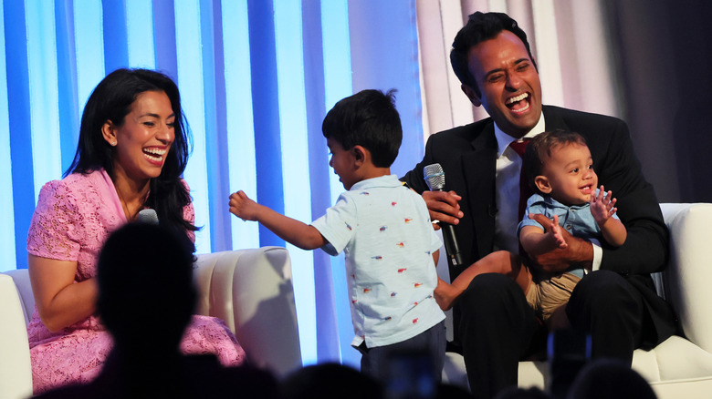 Vivek, Apoorva Ramaswamy laughing