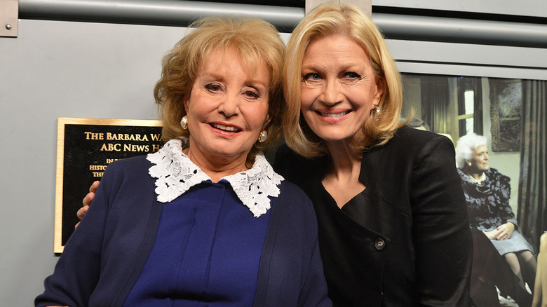 Barbara Walters and Diane Sawyer posing together