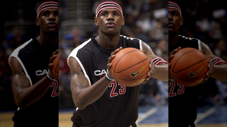 LeBron James in high school