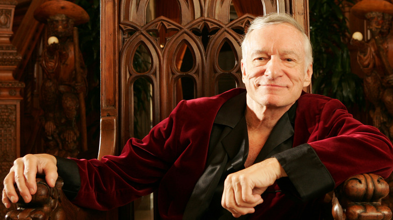 Hugh Hefner at the Playboy mansion 