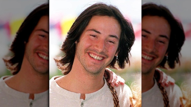 Keanu Reeves smiling