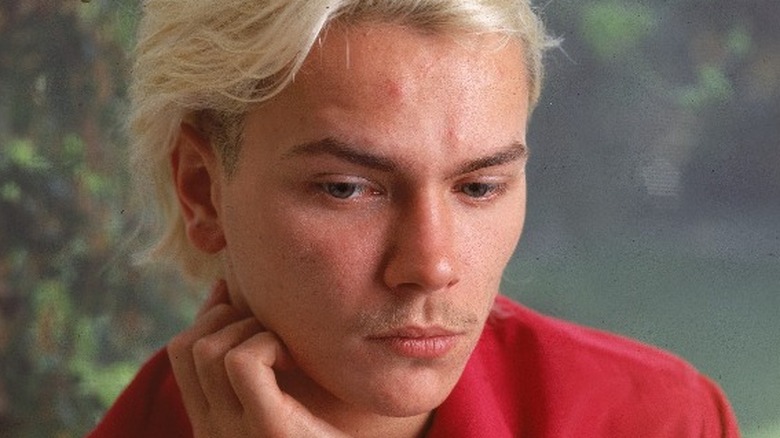 River Phoenix with blond hair