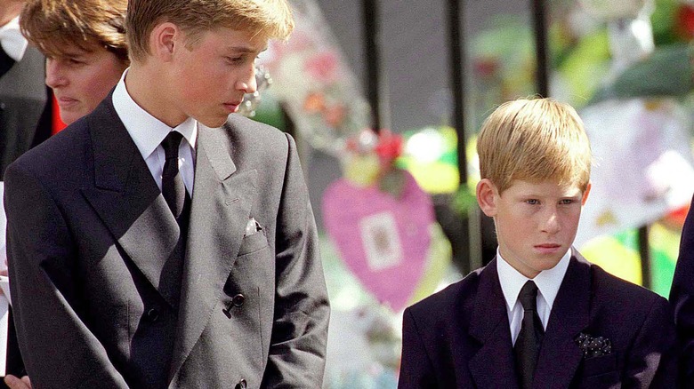 Princes William and Harry funeral