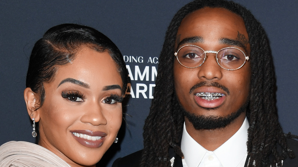 Saweetie and Quavo attends the Pre-GRAMMY Gala and GRAMMY Salute to Industry Icons Honoring Sean "Diddy" Combs