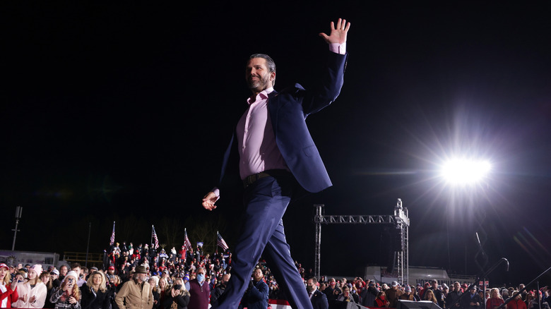 Donald Trump Jr waving