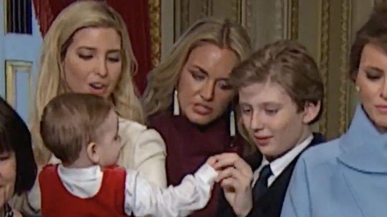 Barron Trump playing with Ivanka Trump's son