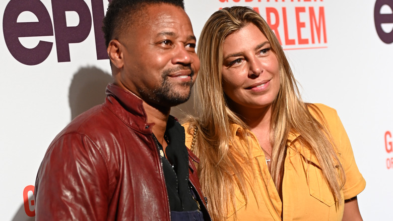 Cuba Gooding Jr. (L) and Claudine De Niro attend the "Godfather Of Harlem" New York Screening