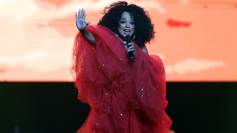 Diana Ross performing on stage