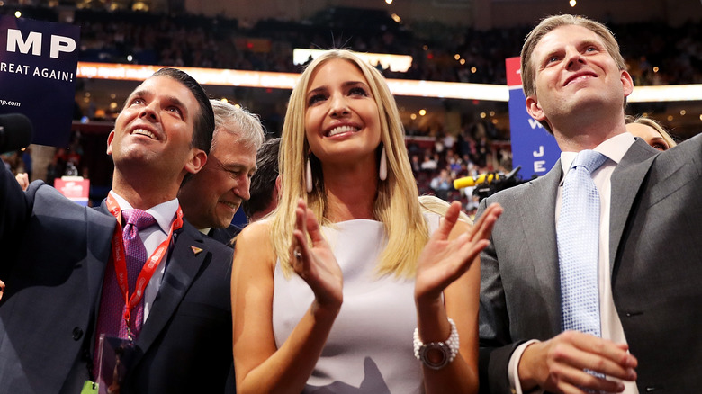 Donald Trump Jr., Ivanka Trump and Eric Trump at 2016 Republican National Convention 