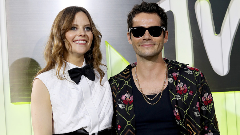 Sarah Ramos, posing with Dylan O'Brien