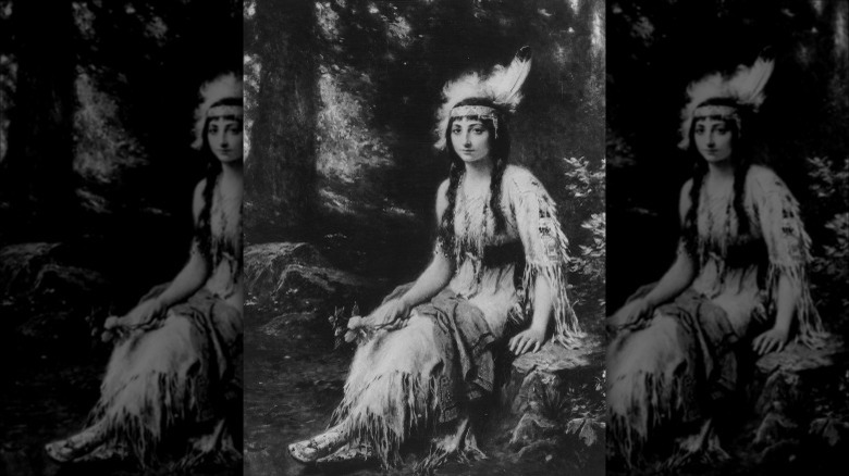 Pocahontas poses for a portrait