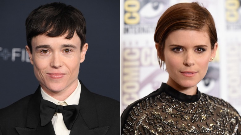 Elliot Page and Kate Mara split image