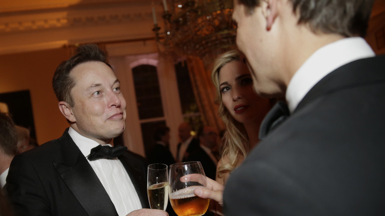 Elon Musk champagne Ivanka Trump