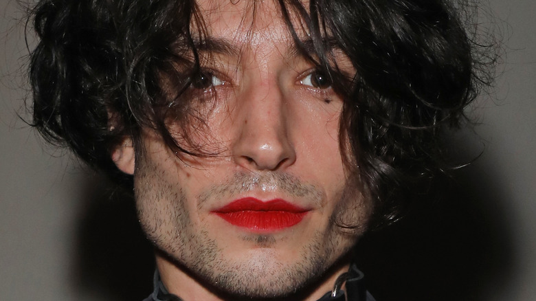 Ezra Miller at the Alexander McQueen show