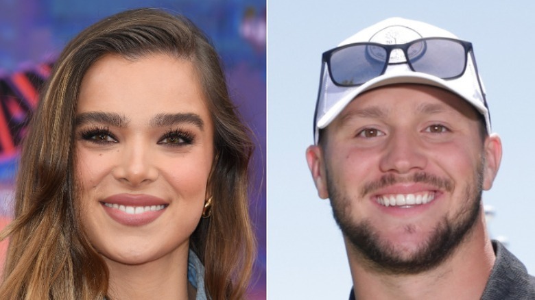 Hailee Steinfeld and Josh Allen side by side