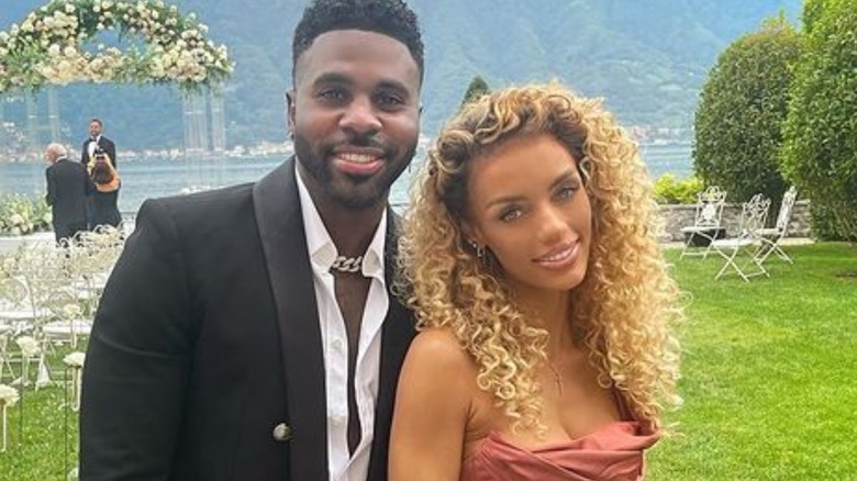 Jason Derulo and Jena Frumes posing