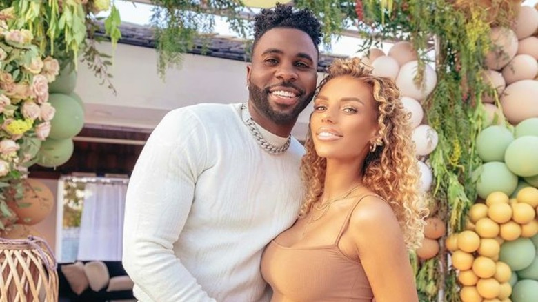 Jason Derulo and Jena Frumes posing