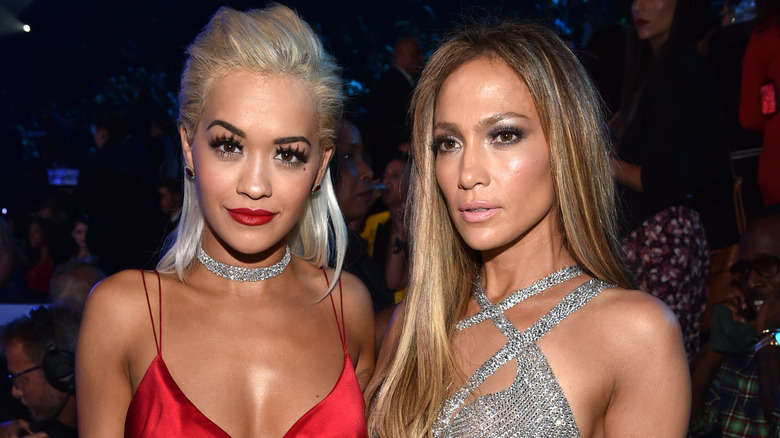 Rita Ora and Jennifer Lopez at MTV Awards