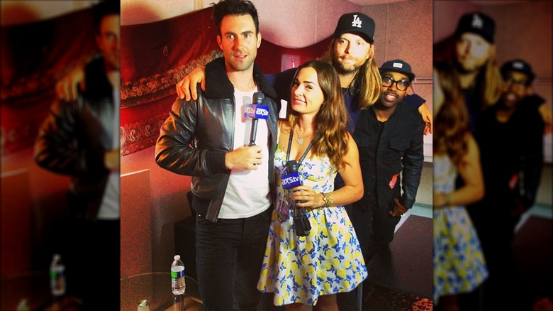 Savannah Buffett posing with Maroon 5