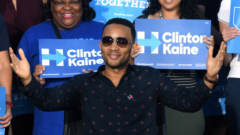 John Legend at Hillary Clinton campaign