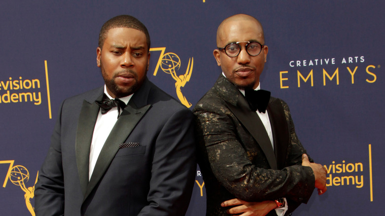 Kenan Thompson poses with Chris Redd