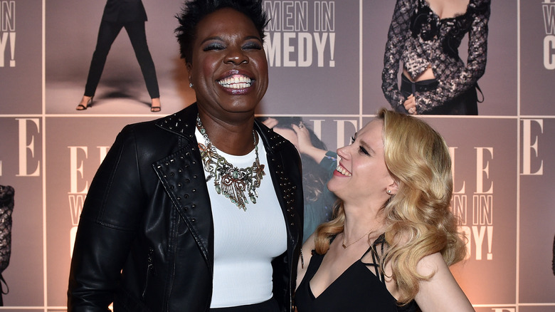 Leslie Jones and Kate McKinnon at Elle Women in Comedy Event