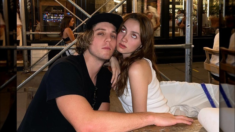 Lukas Gage and Maude Apatow posing