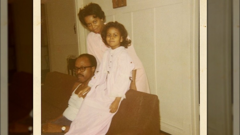 Young Michelle Obama with parents