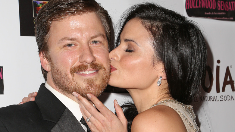 Katrina Law kissing Keith Andreen cheek