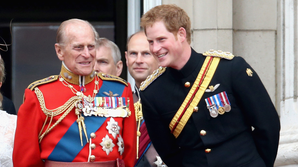 Prince Harry and Prince Philip 