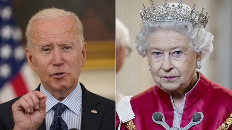 Joe Biden and Queen Elizabeth