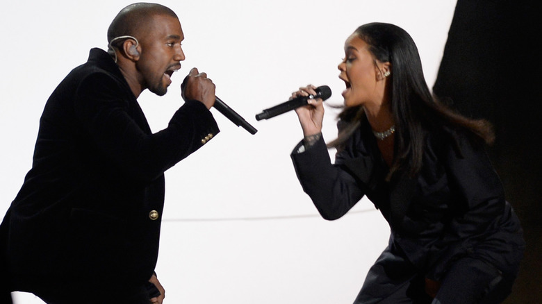 Kanye 'Ye' West and Rihanna perform together