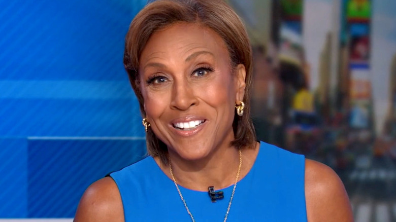 Robin Roberts blue shirt smiling